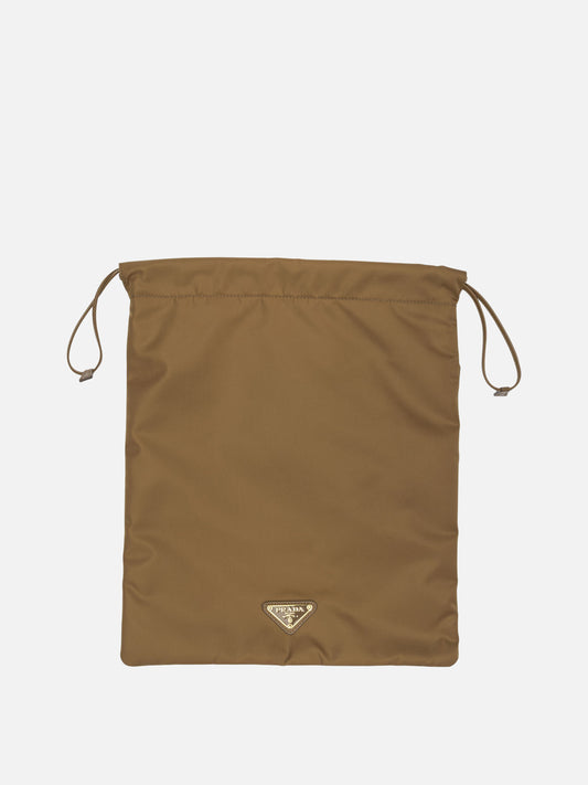 Document cases 100% recycled polyamide - Other fabric: 100% lamb leather  Brown - Prada Women | PLP | VIETTI Online Store 
