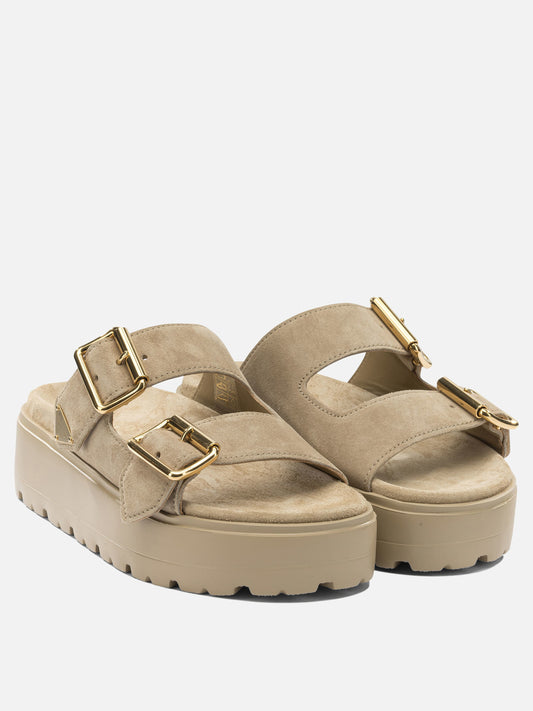 Flat sandals 100% calf leather - 100% rubber  Beige - Prada Women | PDP | VIETTI Online Store | 2

