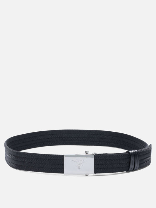 Fabric belts 100% polyester  Black - Prada Men | PDP | VIETTI Online Store 
