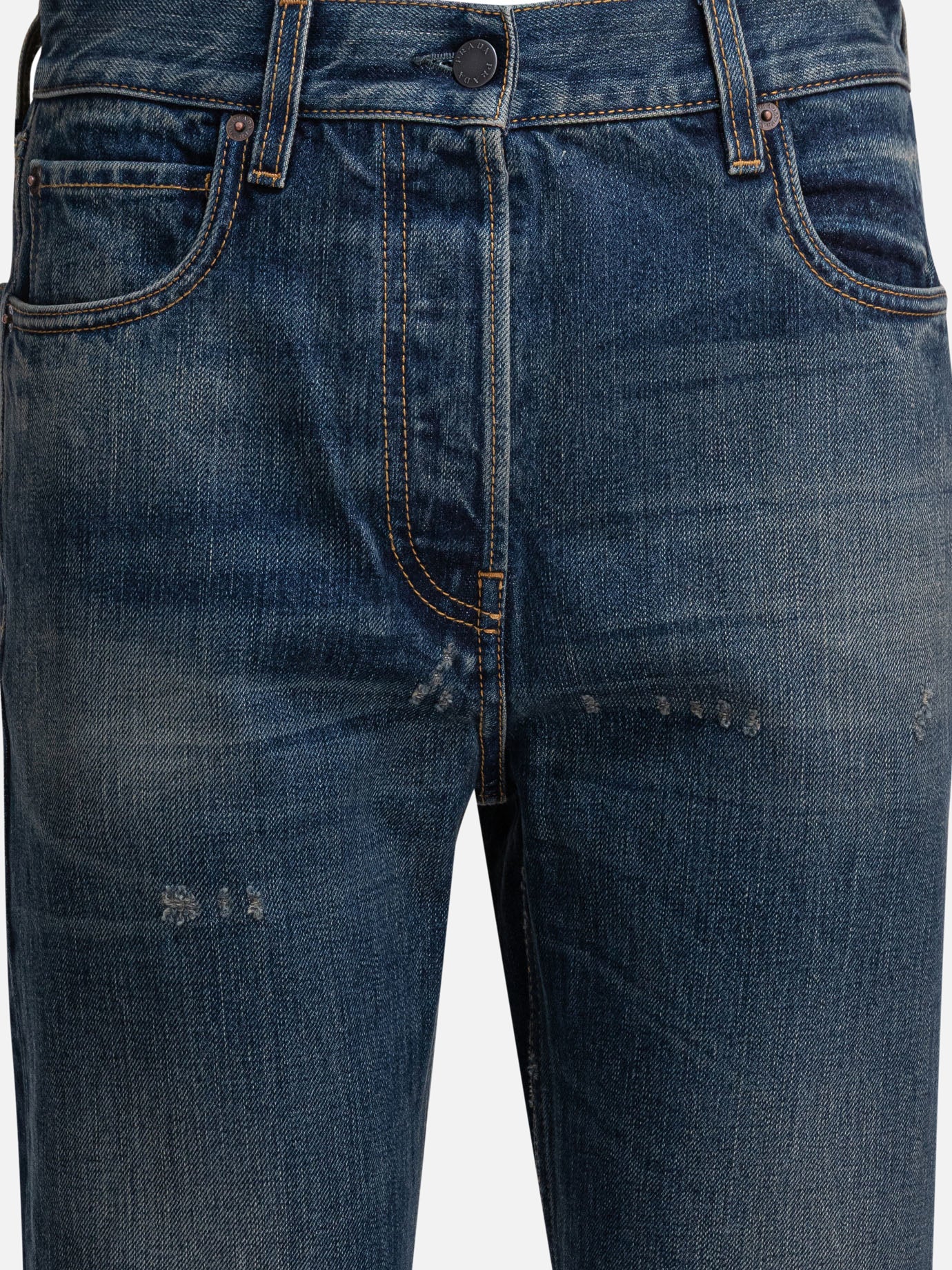 Straight-leg jeans Solid colour  Blue - Prada Women | PDP | VIETTI Online Store | Zoom-Modal_3
