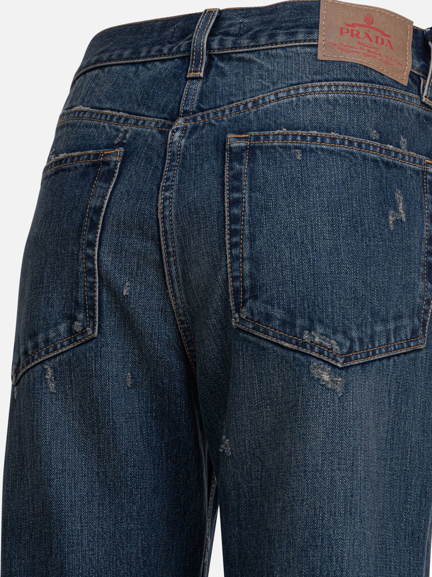 Straight-leg jeans Solid colour  Blue - Prada Women | PDP | VIETTI Online Store | Zoom-Modal_4
