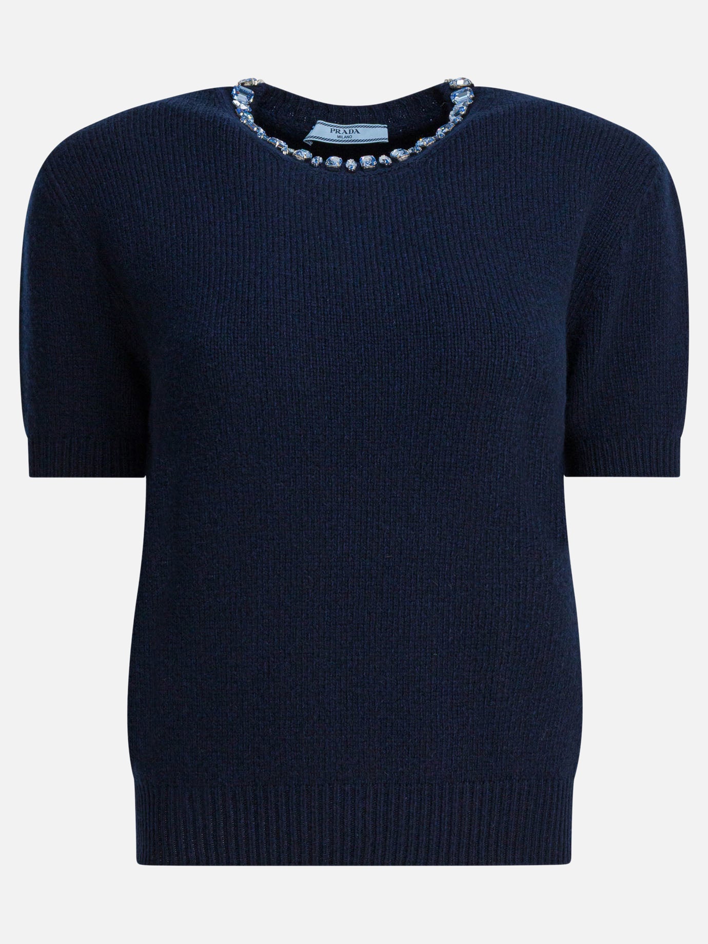 Crewneck sweaters Solid colour  Blue - Prada Women | PDP | VIETTI Online Store | Zoom-Modal
