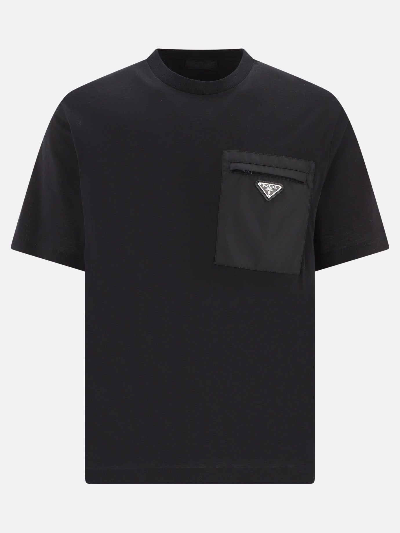 Crewneck t-shirts Logo  Black - Prada Men | PDP | VIETTI Online Store | Zoom-Modal
