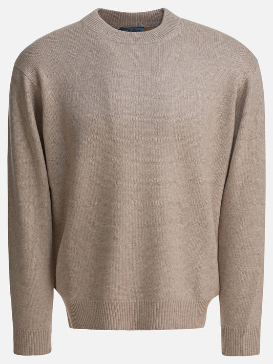 Crewneck sweaters Solid colour  Beige - Prada Men | PDP | VIETTI Online Store 
