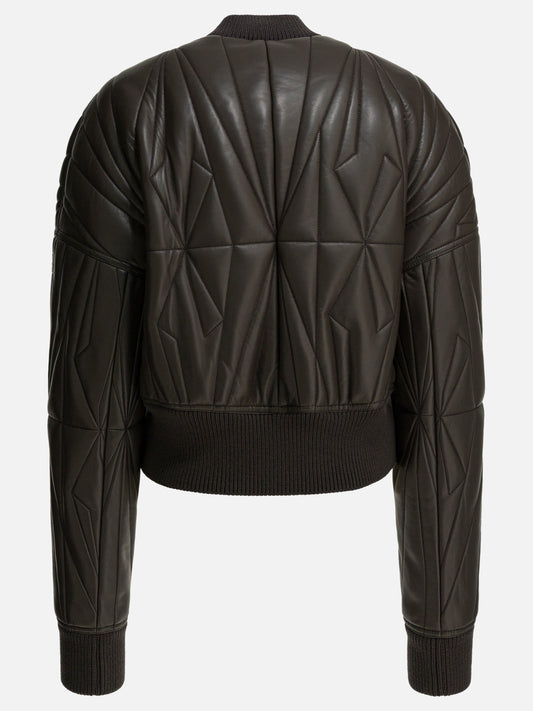 Leather jackets Solid colour  Grey - Rick Owens Women | PLP | VIETTI Online Store | 2
