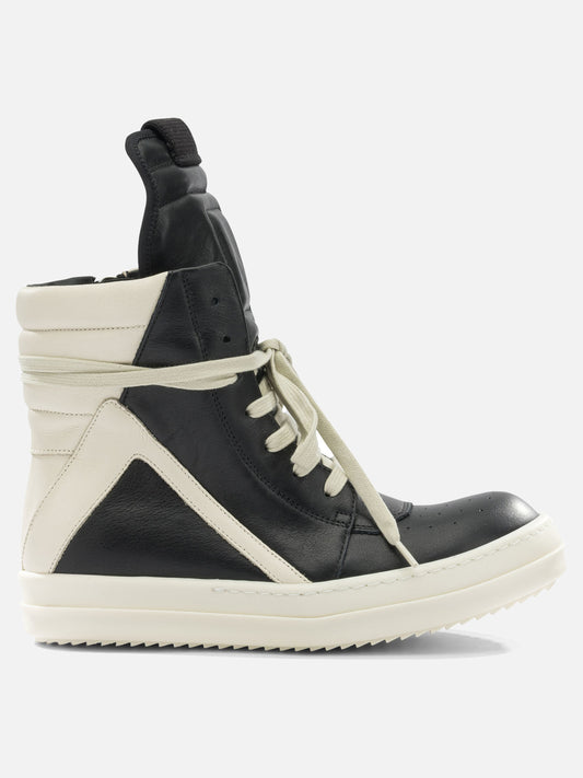 High top sneakers 100% cow leather - 100% thermoplastic rubber  Black - Rick Owens Women | PDP | VIETTI Online Store 
