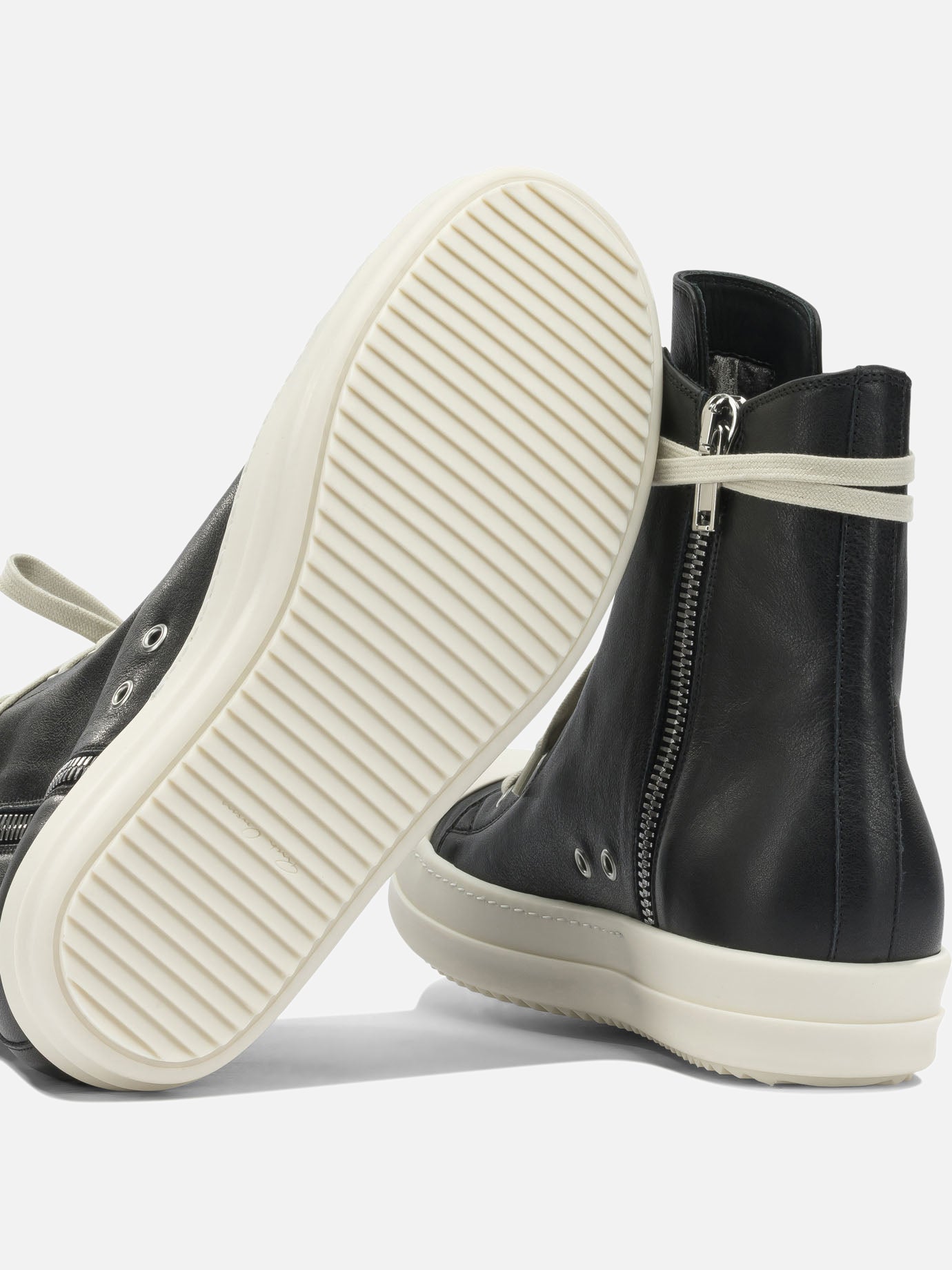 High top sneakers 100% cow leather - 100% thermoplastic rubber  Black - Rick Owens Men | PDP | VIETTI Online Store | Zoom-Modal_5
