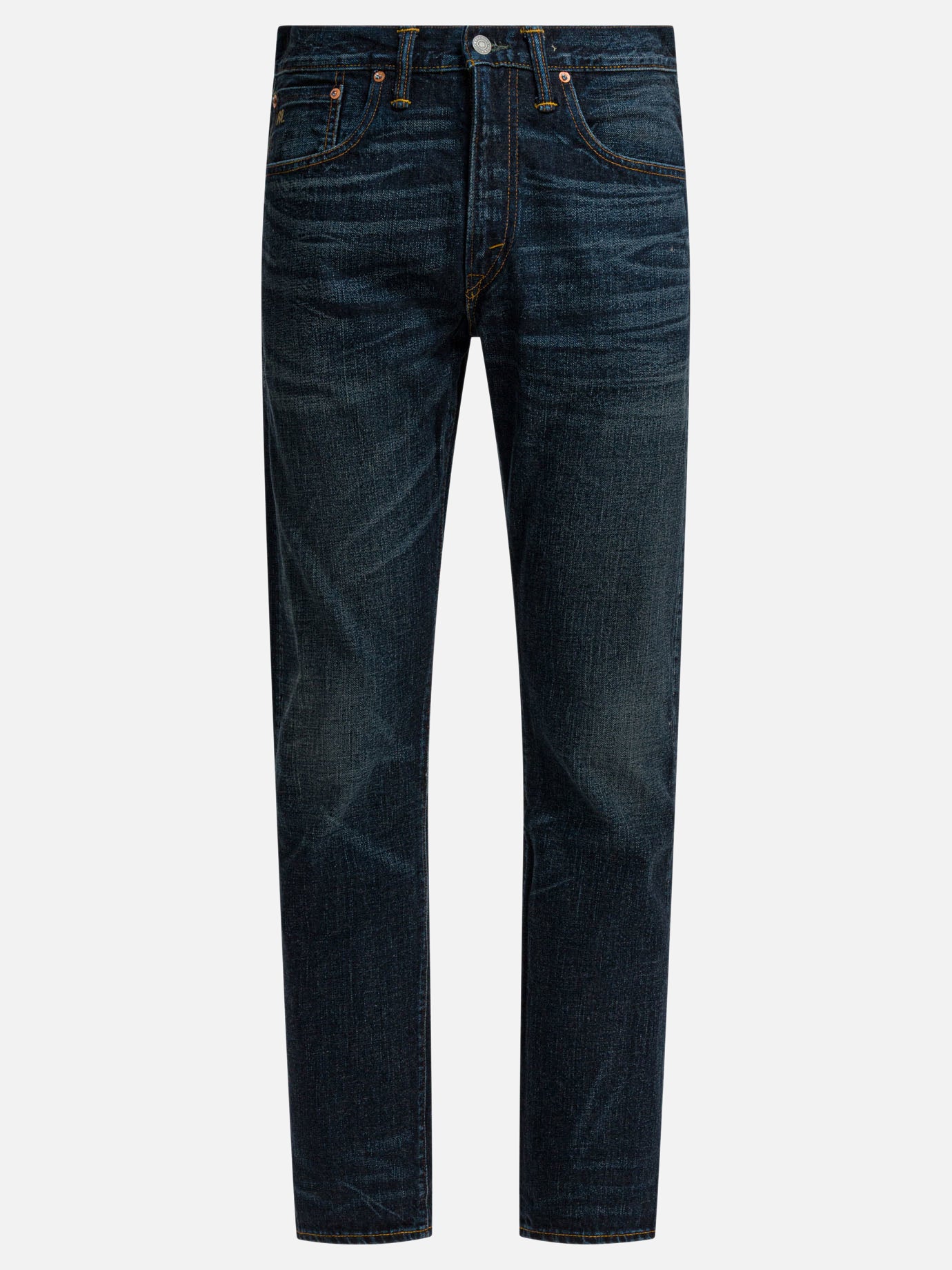 Straight-leg jeans Solid colour  Blue - RRL by Ralph Lauren Men | PDP | VIETTI Online Store | Zoom-Modal
