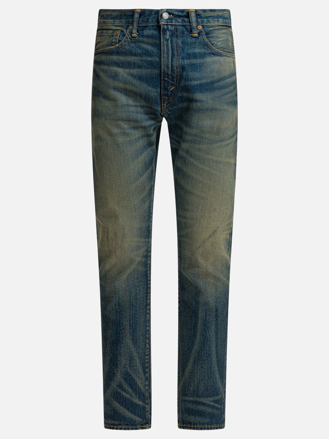 Straight-leg jeans Solid colour  Blue - RRL by Ralph Lauren Men | PDP | VIETTI Online Store | thumbnail
