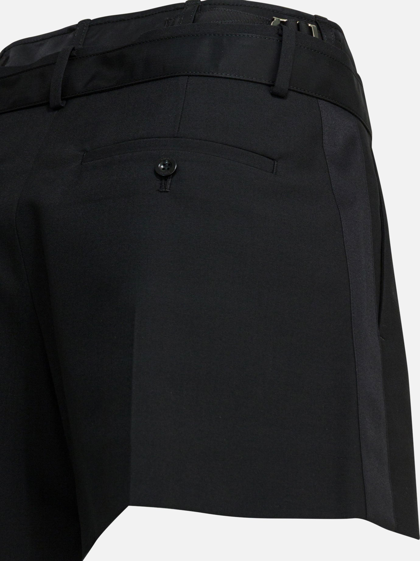 Formal shorts Solid colour  Black - Sacai Women | PDP | VIETTI Online Store | Zoom-Modal_4
