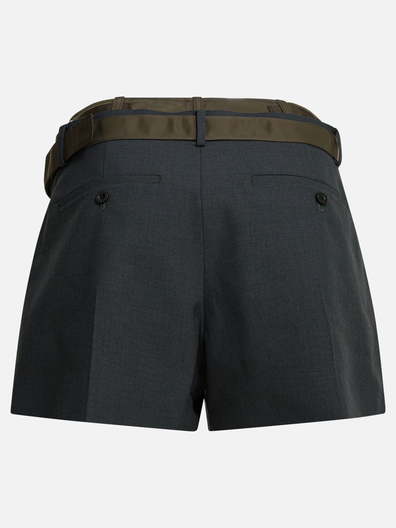 Formal shorts Solid colour  Grey - Sacai Women | PDP | VIETTI Online Store | thumbnail_2
