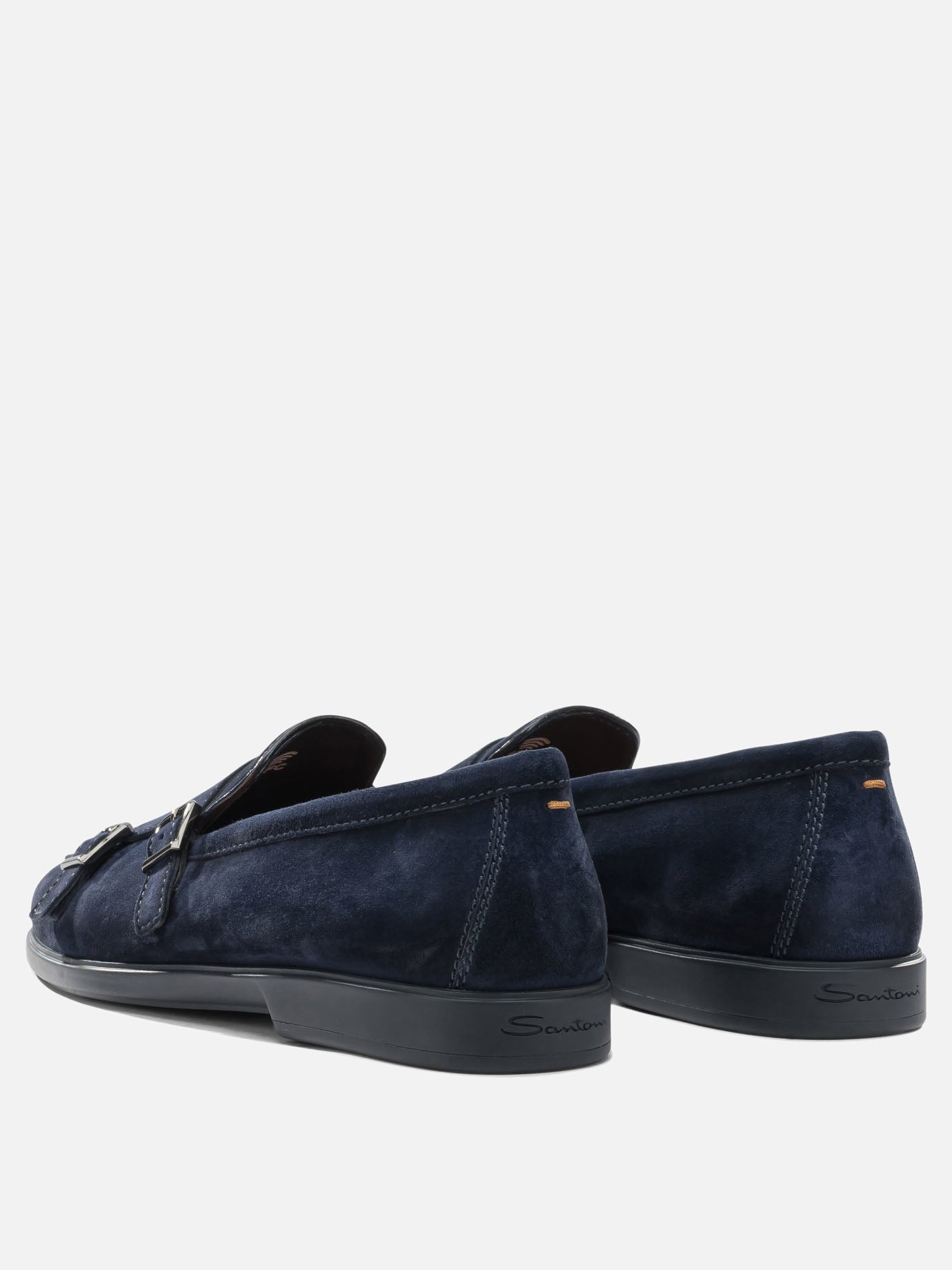 Loafers 100% suede - 100% rubber  Blue - Santoni Men | PDP | VIETTI Online Store | Zoom-Modal_4

