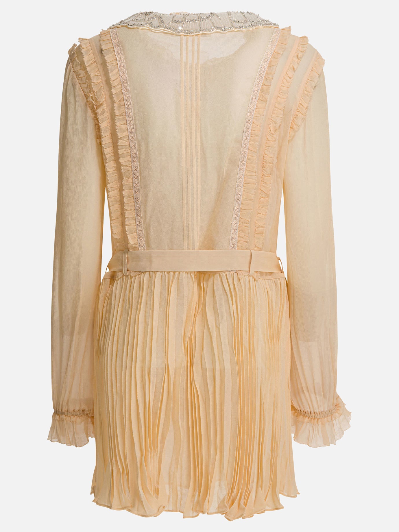 Mini dresses Solid colour  Beige - Self-portrait Women | PDP | VIETTI Online Store | thumbnail_2