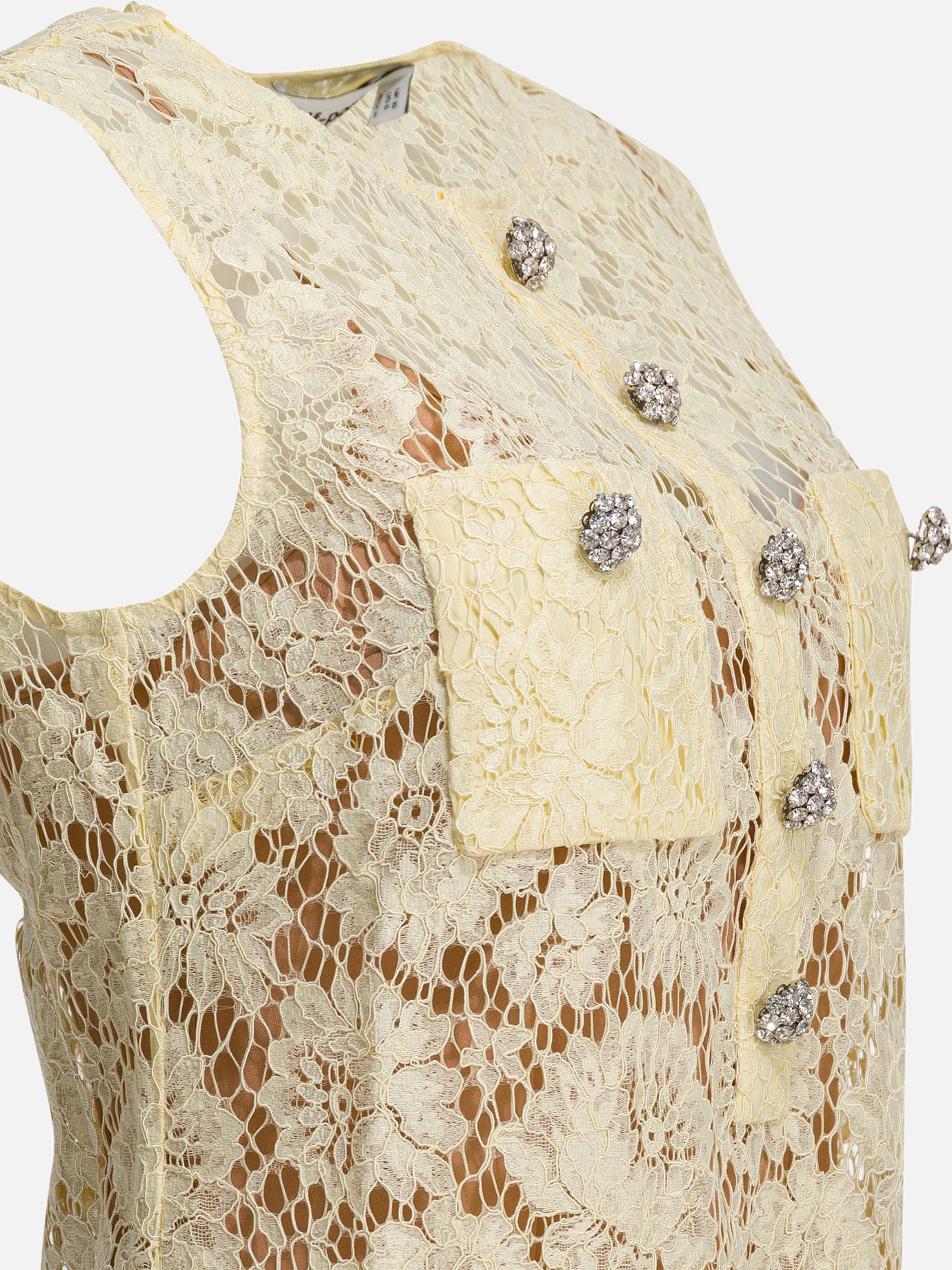 Mini dresses Solid colour  Yellow - Self-portrait Women | PDP | VIETTI Online Store | Zoom-Modal_4
