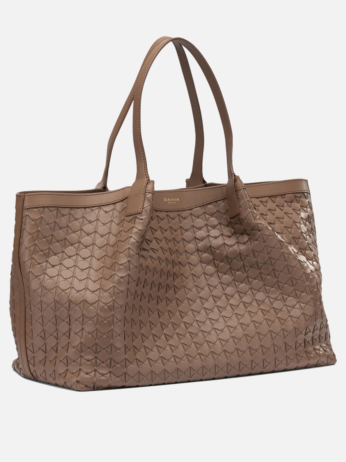 Large bags 100% nappa leather  Brown - Serapian Women | PDP | VIETTI Online Store | thumbnail_2