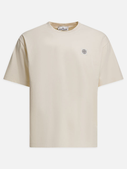Crewneck t-shirts Logo  White - Stone Island Men | PDP | VIETTI Online Store 
