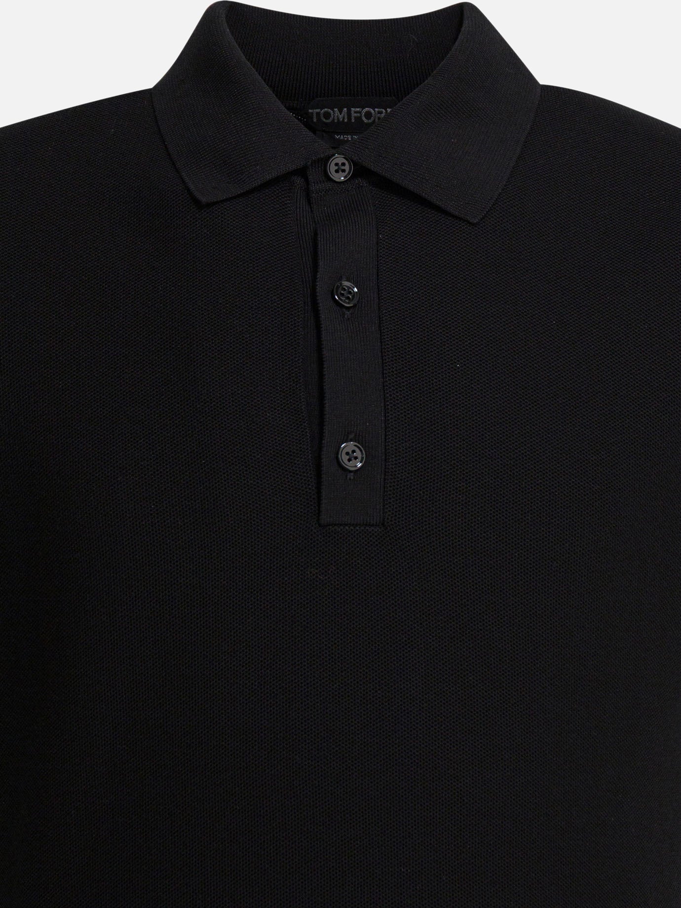 Polo shirts with buttons Solid colour  Black - Tom Ford Men | PDP | VIETTI Online Store | Zoom-Modal_3
