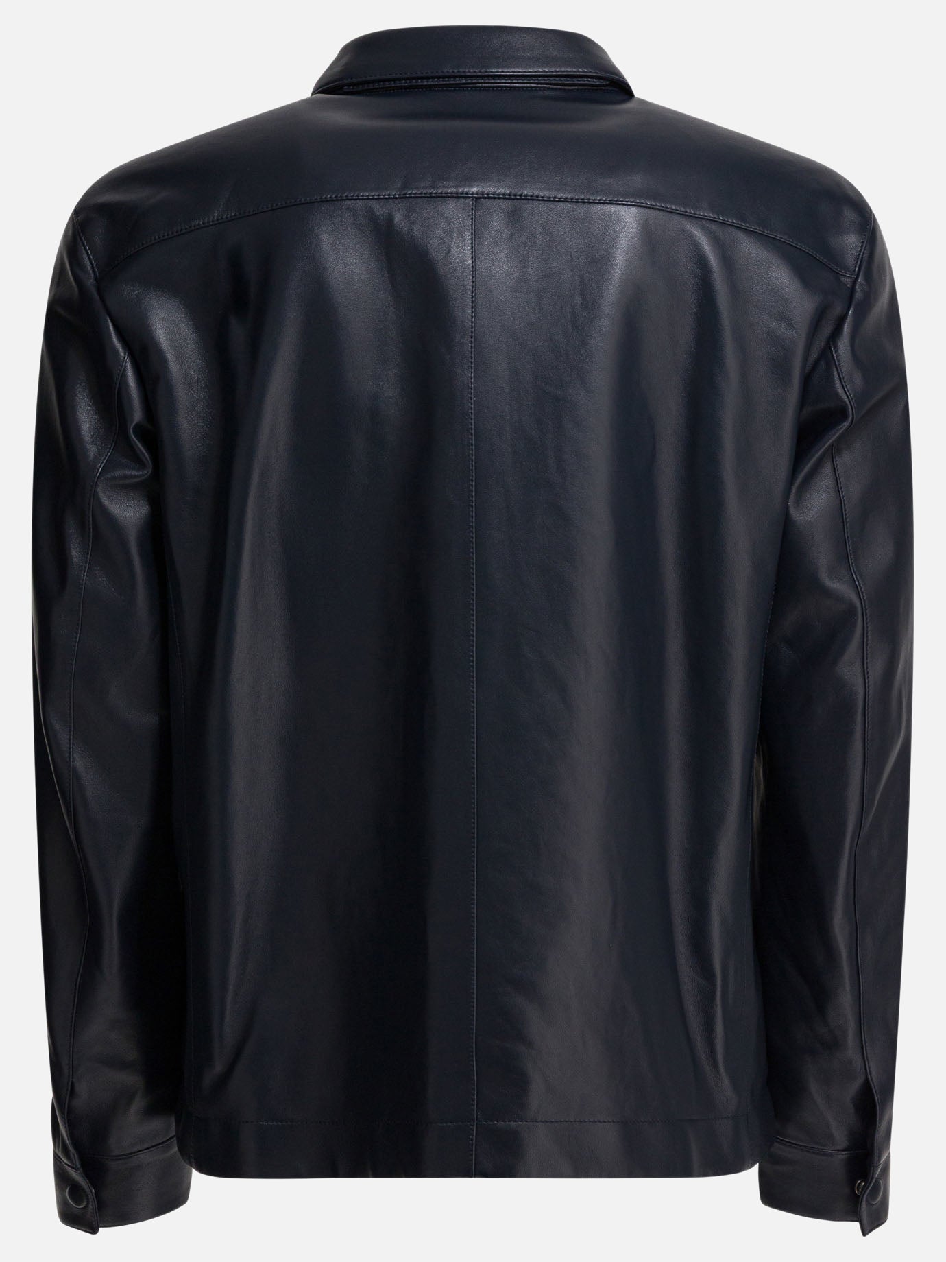 Leather jackets Solid colour  Blue - Tom Ford Men | PDP | VIETTI Online Store | Zoom-Modal_2
