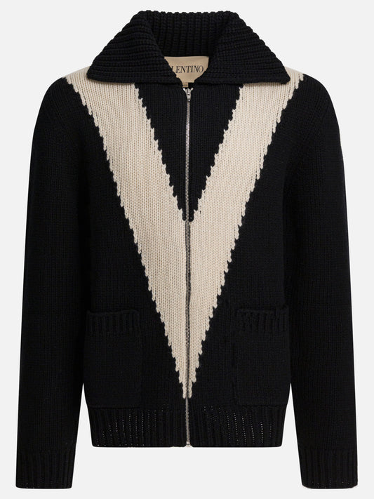 Zipped sweaters Logo  Black - Valentino Men | PLP | VIETTI Online Store 

