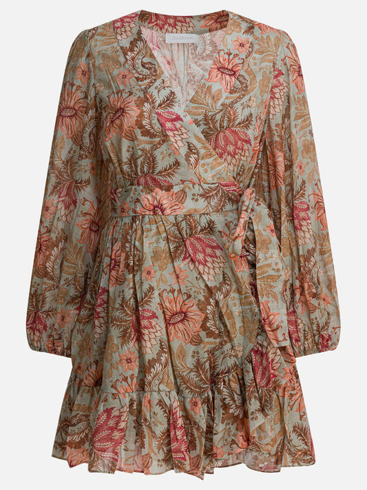 Mini dresses Floral  Green - Zimmermann Women | PLP | VIETTI Online Store 

