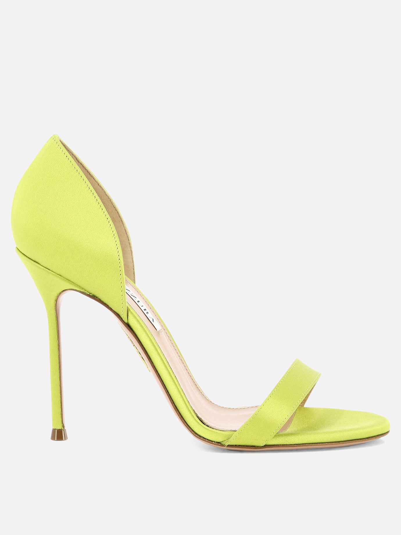 Heeled sandals 70% viscosa 28% seta - 100% cuoio  Green - Aquazzura Women | PDP | VIETTI Online Store | Zoom-Modal

