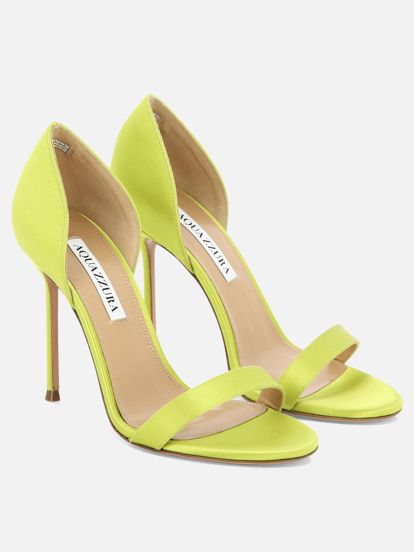 Heeled sandals 70% viscosa 28% seta - 100% cuoio  Green - Aquazzura Women | PDP | VIETTI Online Store | thumbnail_2