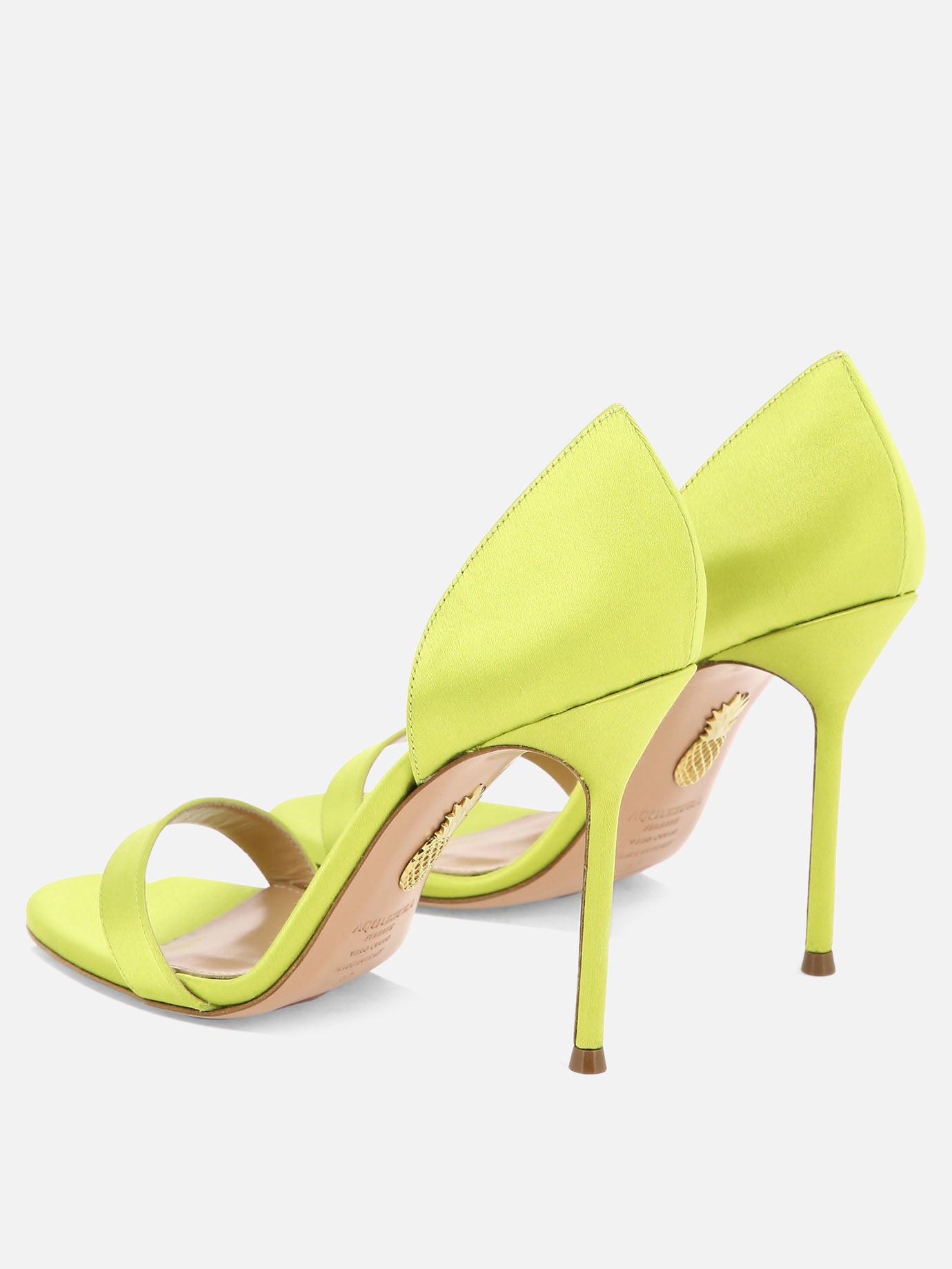 Heeled sandals 70% viscosa 28% seta - 100% cuoio  Green - Aquazzura Women | PDP | VIETTI Online Store | thumbnail_4