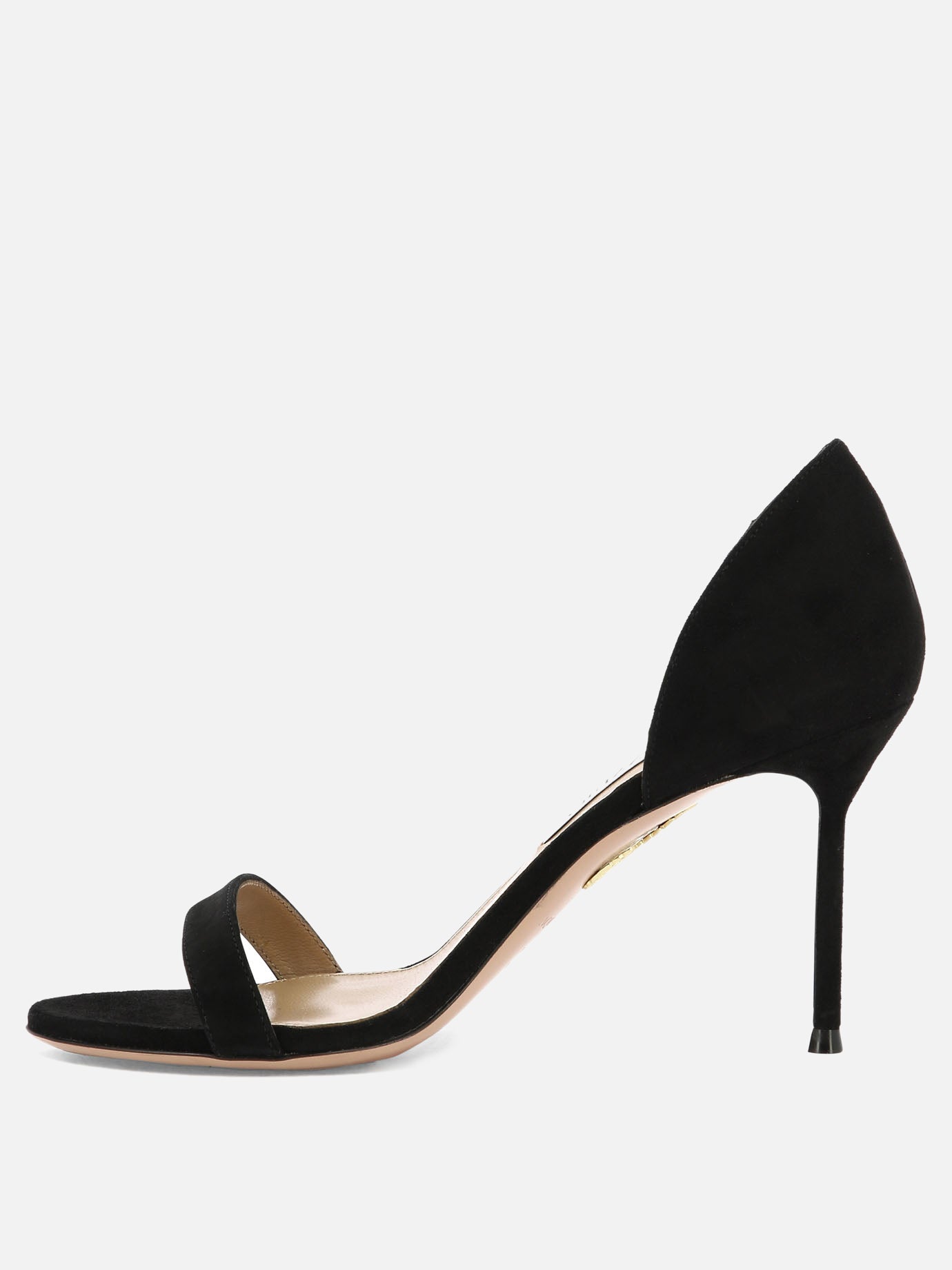 Heeled sandals 100% pelle scamosciata - 100% cuoio  Black - Aquazzura Women | PDP | VIETTI Online Store | thumbnail_3