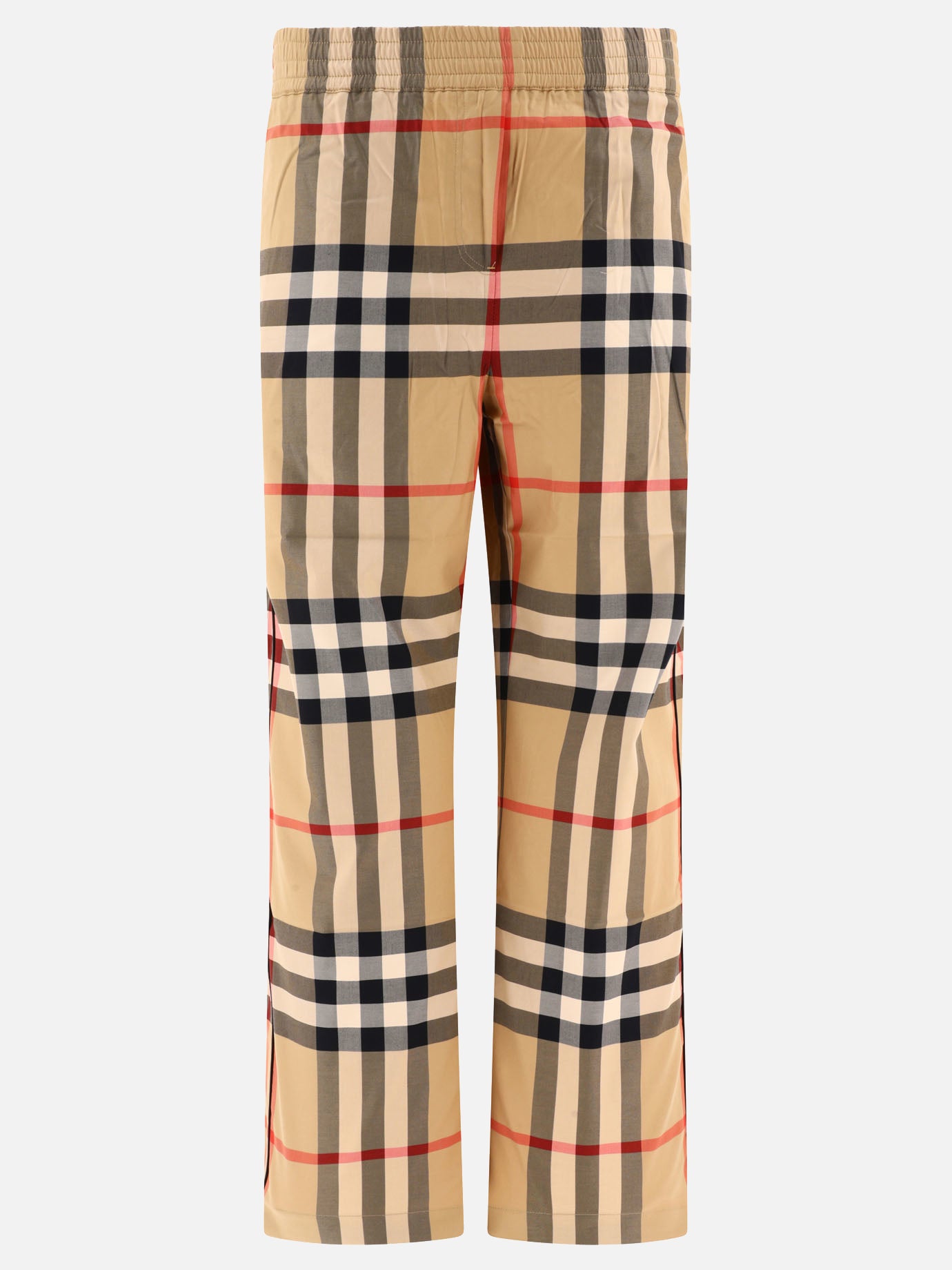 Leisure trousers 100% cotton  Beige - Burberry Women | PDP | VIETTI Online Store | thumbnail