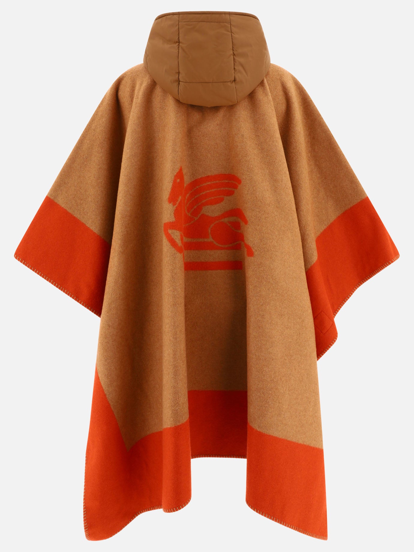 Hooded cape with logo