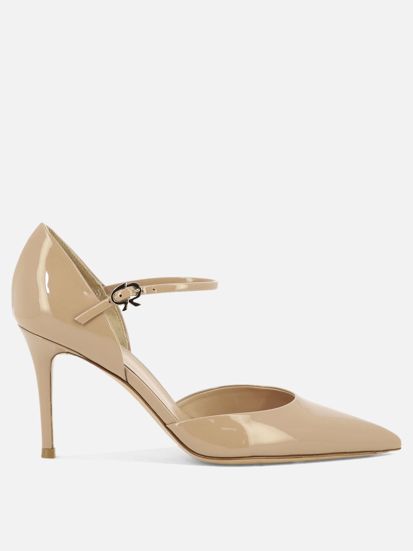 Pumps 100% pelle verniciata - 100% cuoio  Pink - Gianvito Rossi Women | PDP | VIETTI Online Store | Zoom-Modal
