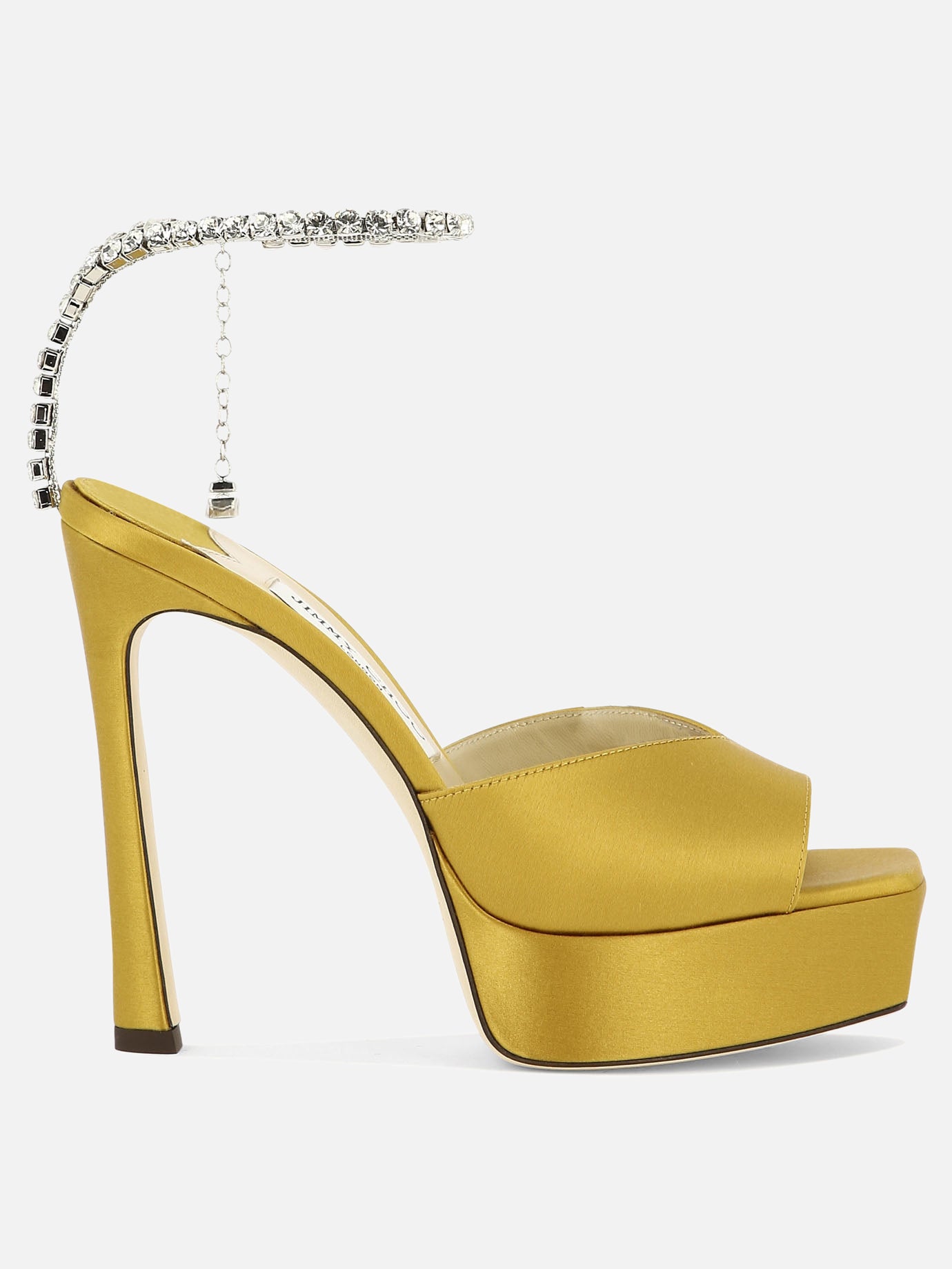 Heeled sandals 100% raso - 100% cuoio  Yellow - Jimmy Choo Women | PDP | VIETTI Online Store | Zoom-Modal
