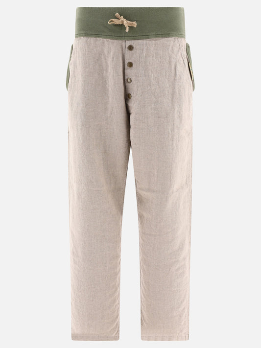 Leisure trousers 100% linen  Beige - KAPITAL Men | PLP | VIETTI Online Store 

