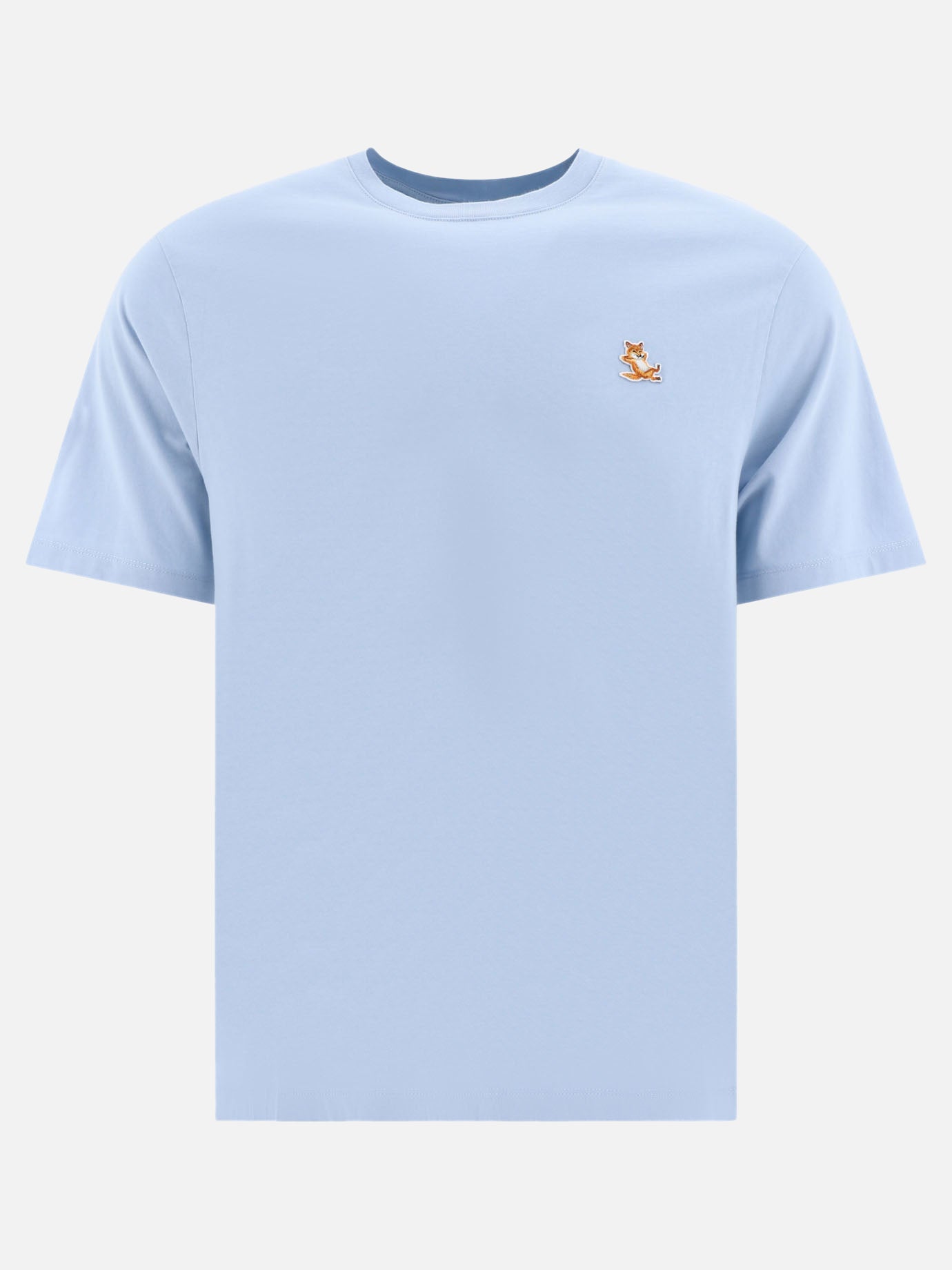 Crewneck t-shirts 100% cotton  Light blue - Maison Kitsuné Men | PDP | VIETTI Online Store | Zoom-Modal
