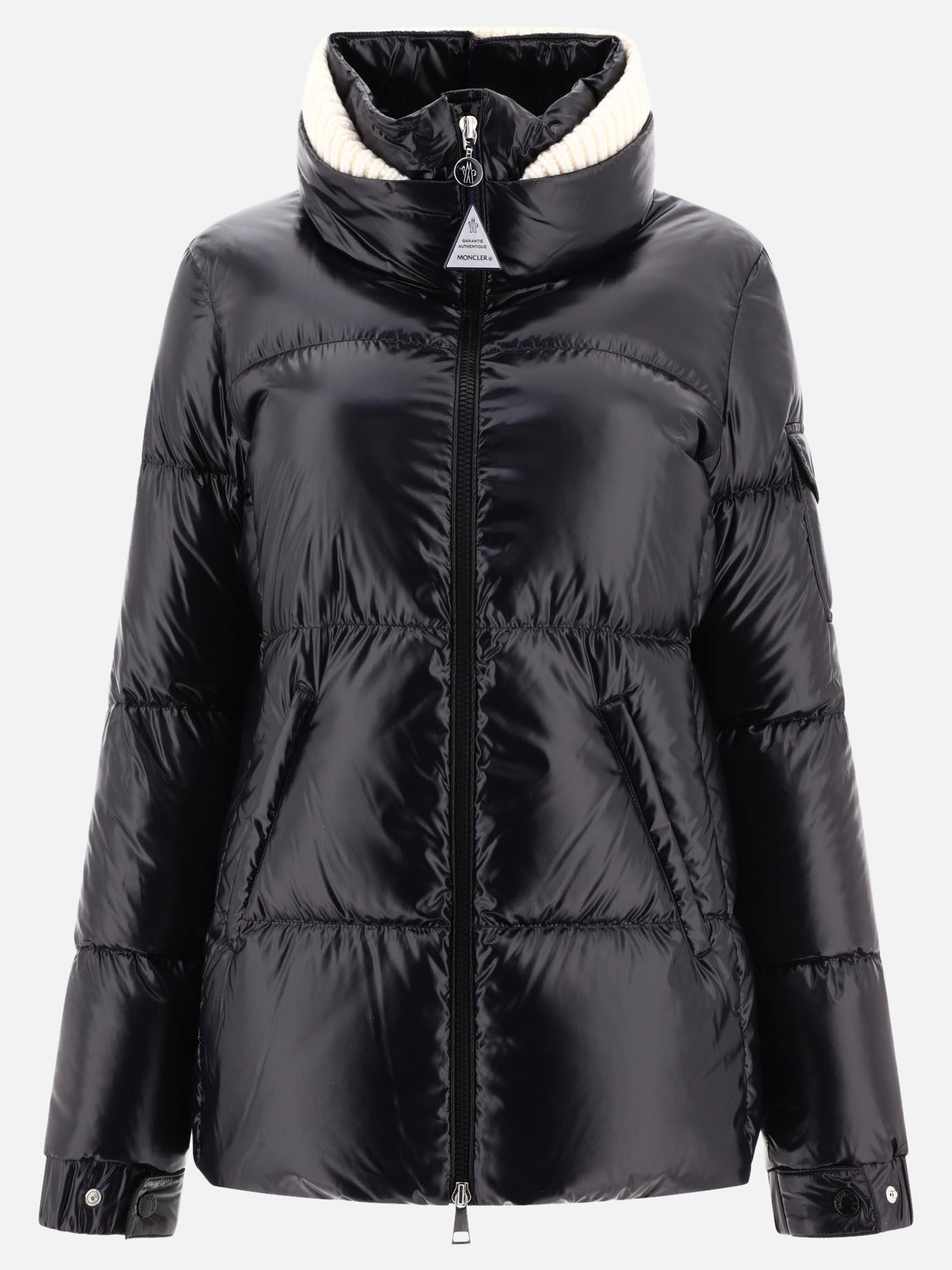 Down jackets 100% poliammide - 100% cuoio  Black - Moncler Women | PDP | VIETTI Online Store | thumbnail