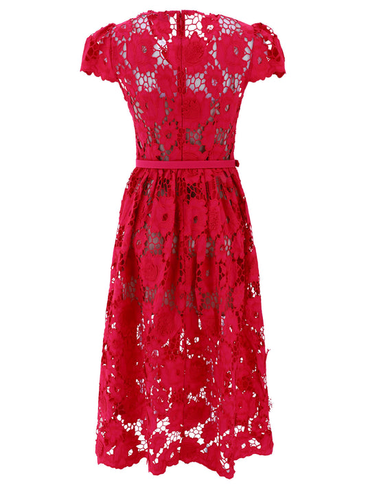 Long dresses 100% cotone  Red - Self-portrait Women | PLP | VIETTI Online Store | 2
