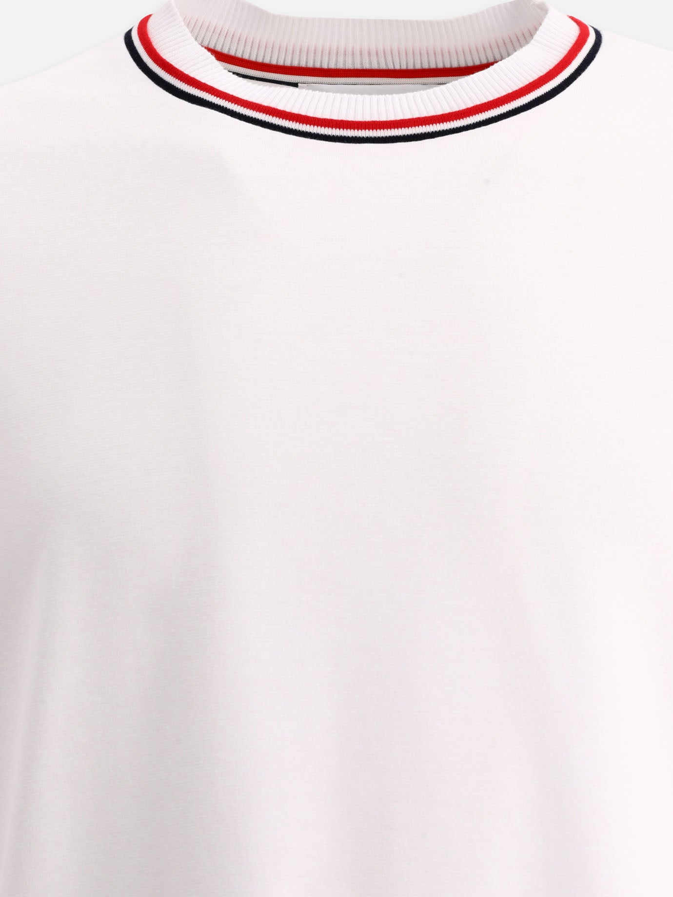 Crewneck t-shirts 100% cotton  White - Thom Browne Men | PDP | VIETTI Online Store | thumbnail_3