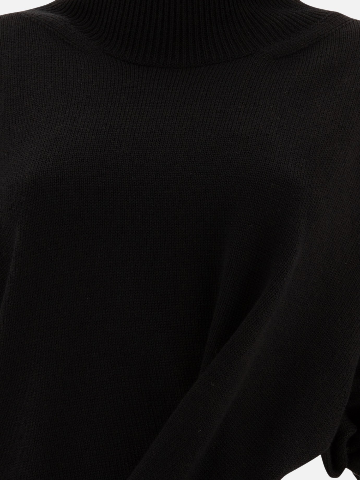 Alaïa Asymmetric turtleneck sweater Black