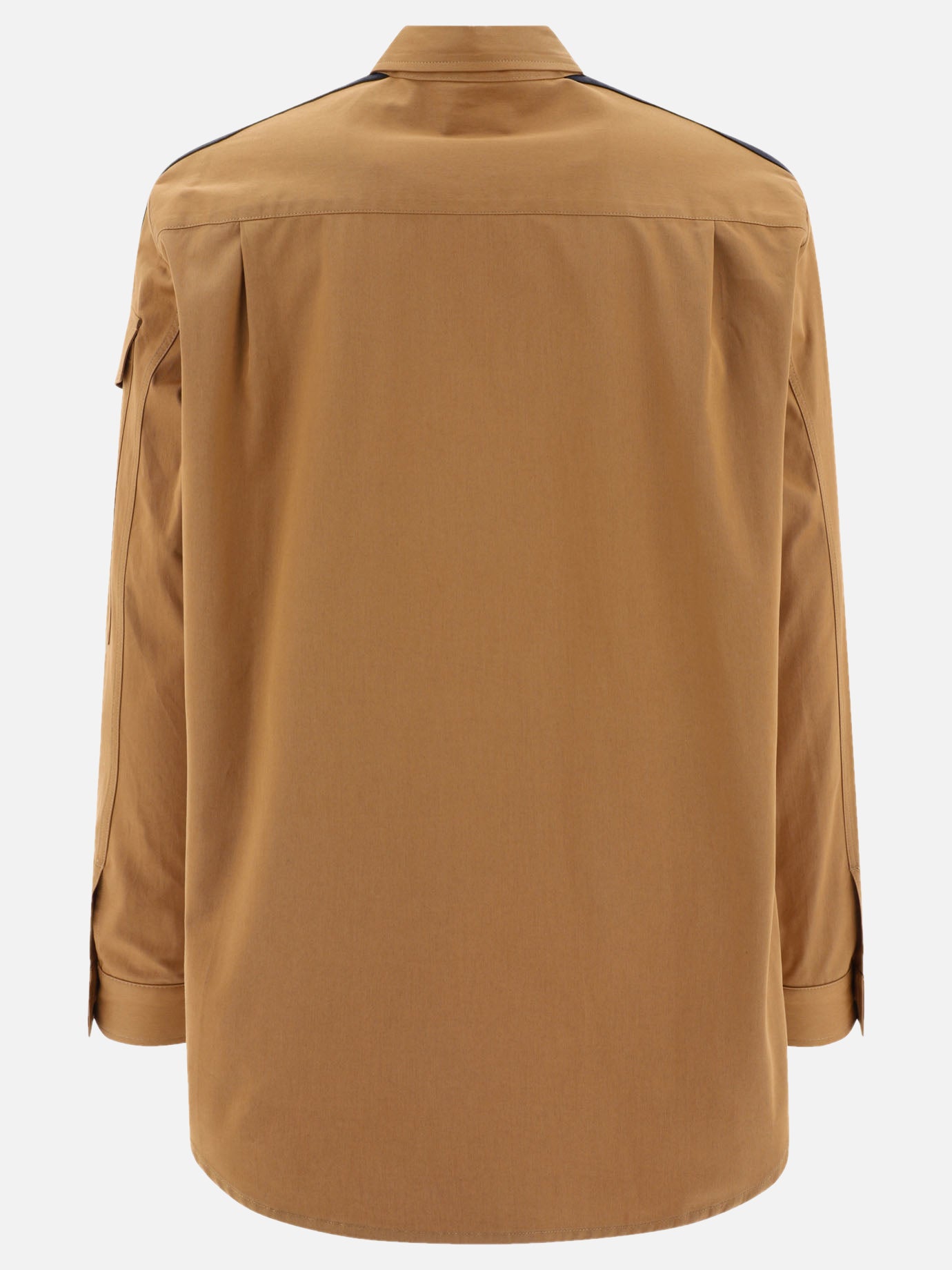 Alexander McQueen Overshirt jacket with logo detail Brown