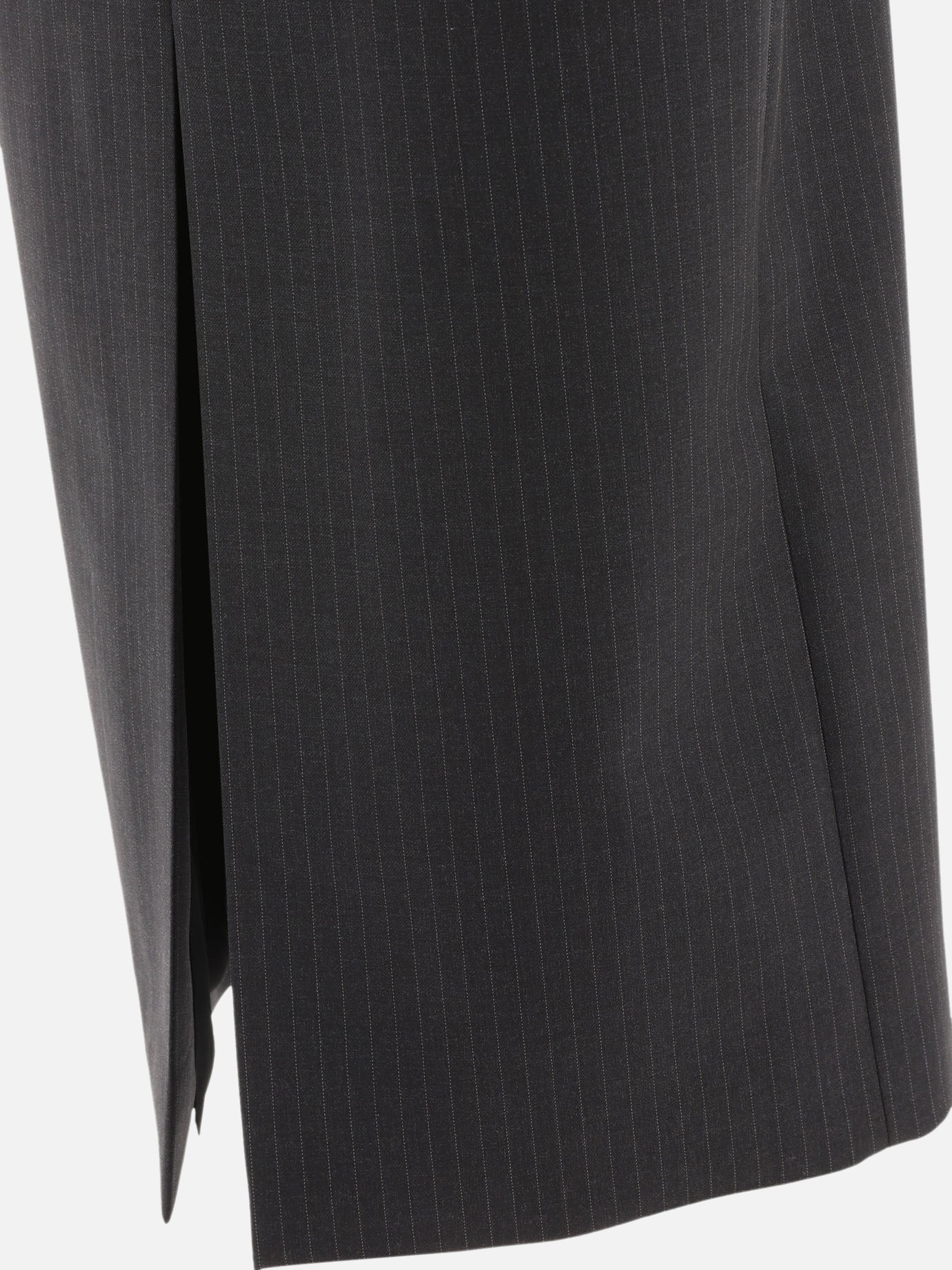 Pinstriped pencil skirt