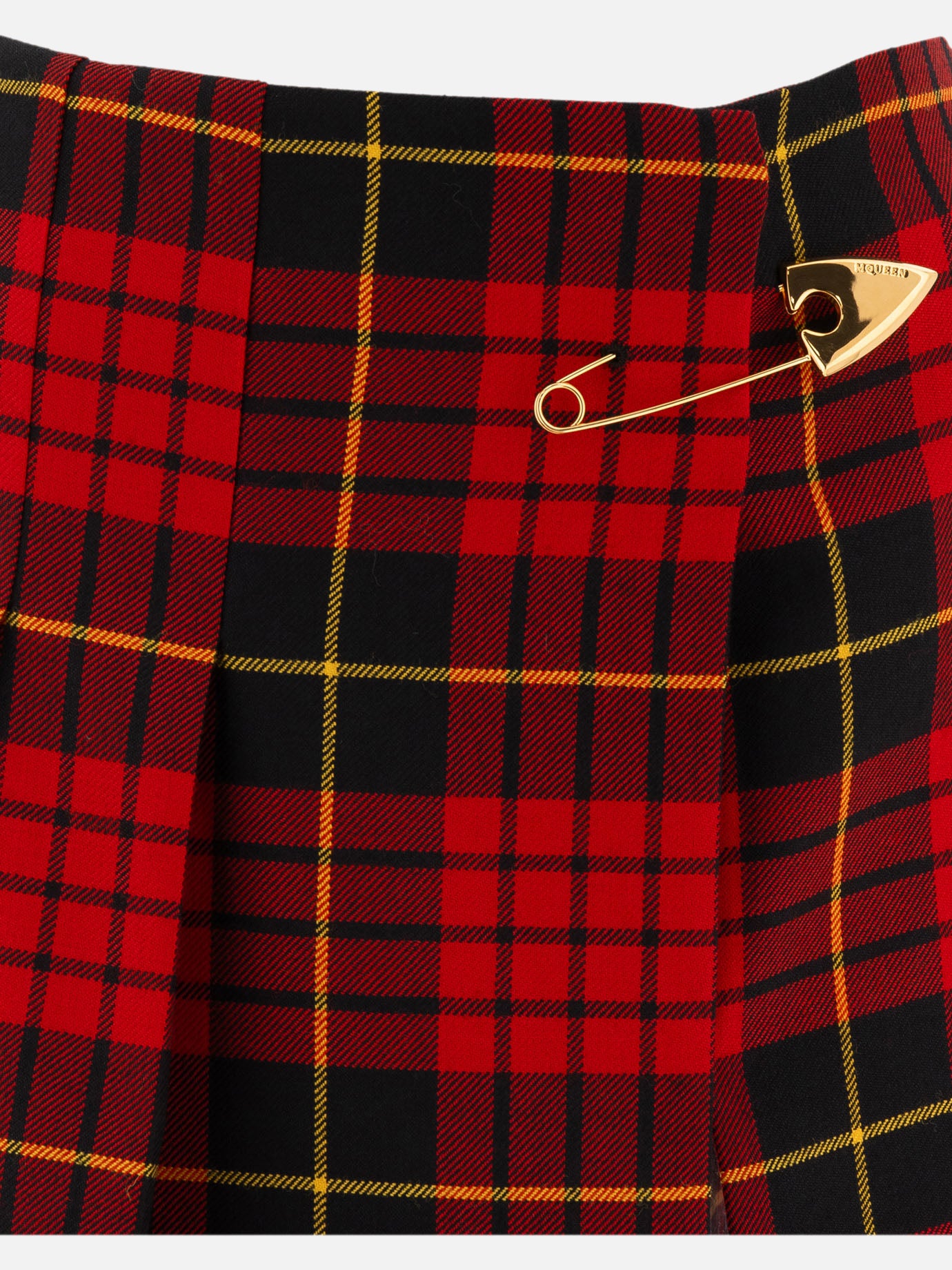 Alexander McQueen Tartan miniskirt Red