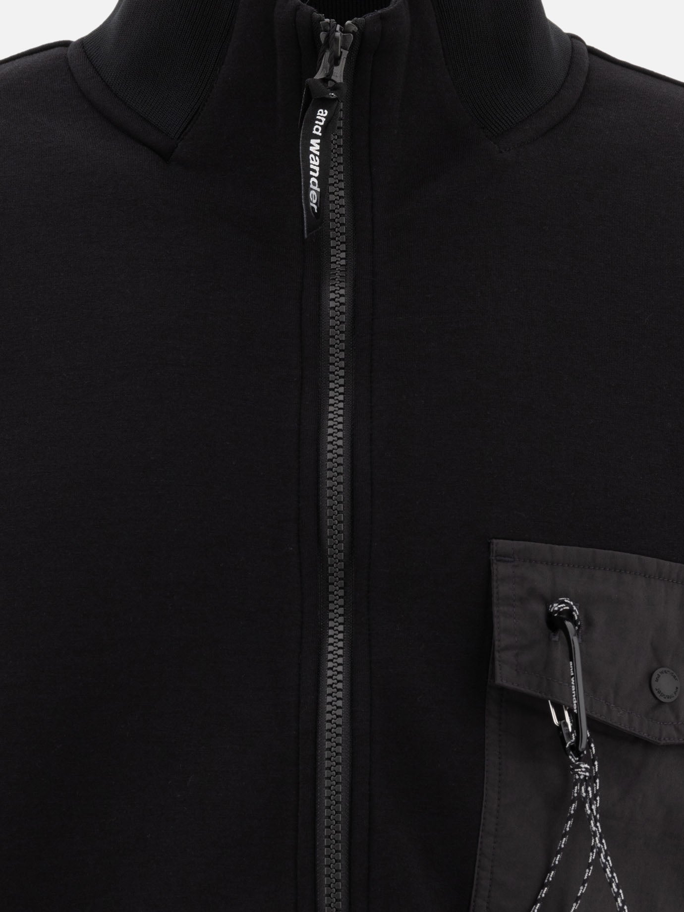 and Wander "Airly" zippered sweater Black