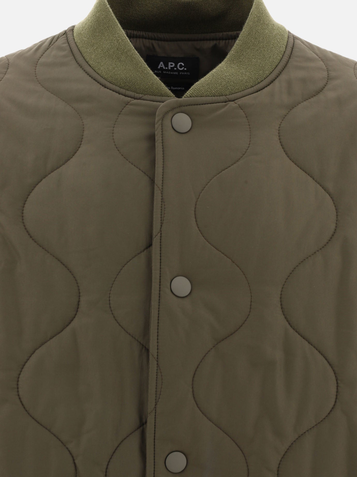 Quilted & Utility Jackets Solid colour  Green - A.P.C. Men | PDP | VIETTI Online Store | thumbnail_3