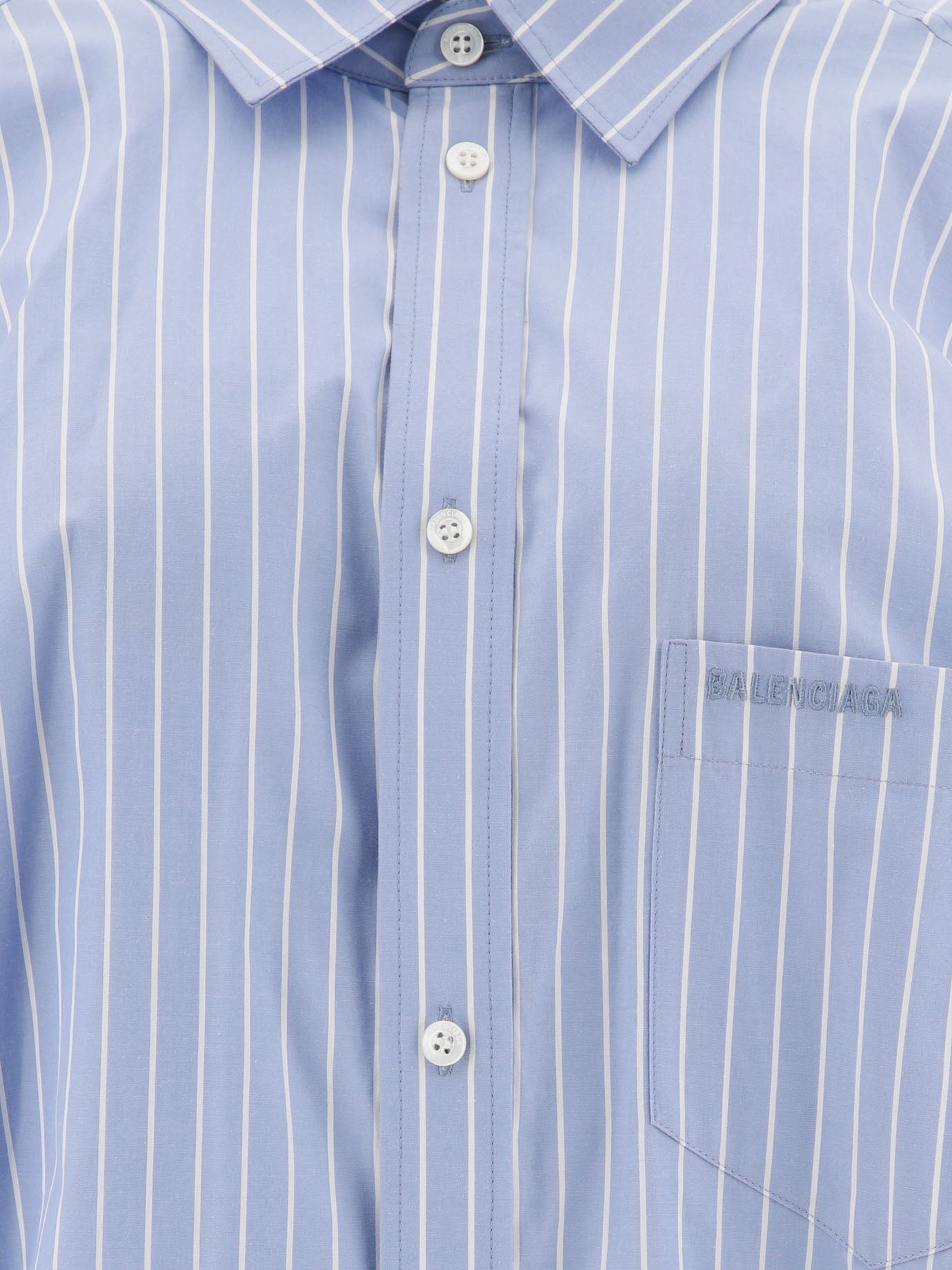 Striped shirt with embroidered logo