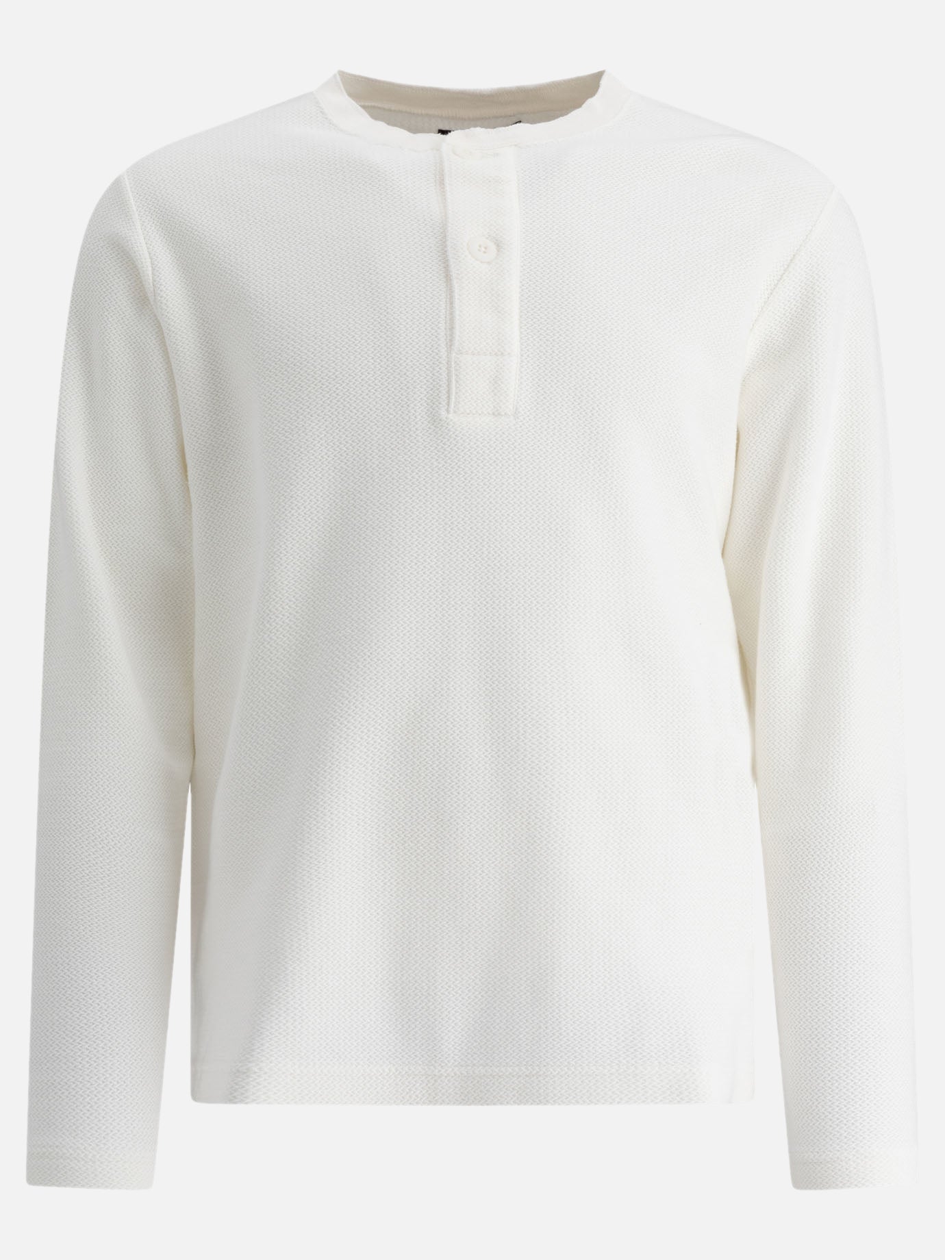 Beams Plus T-shirt with Henley collar 11810475_S White thumbnail_1