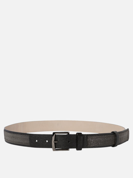 "Precious" belt in grained leather