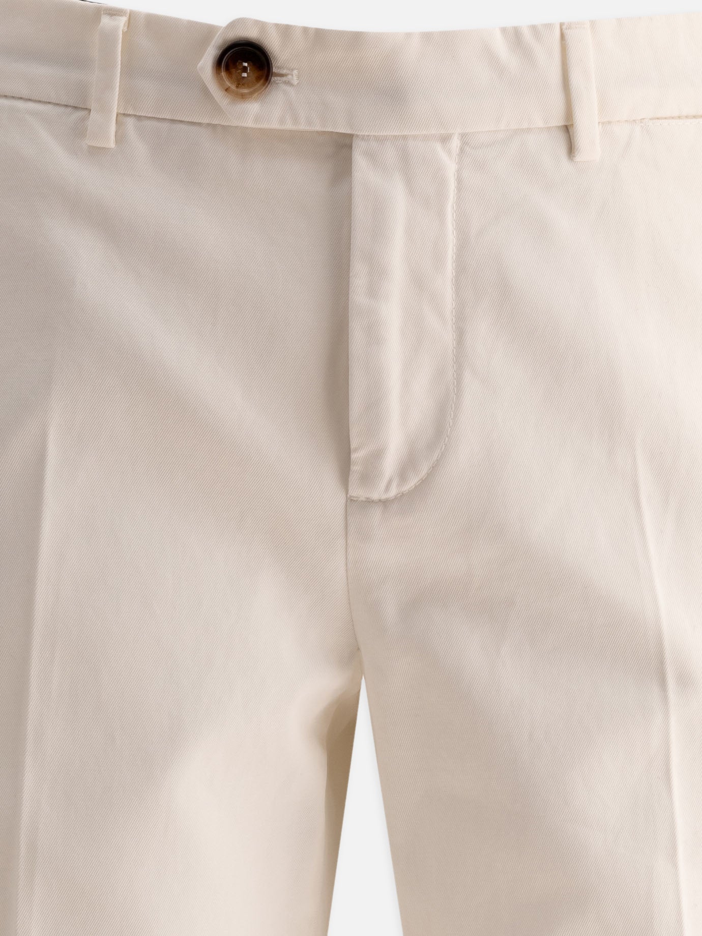 Garment-dyed trousers in twisted cotton gabardine