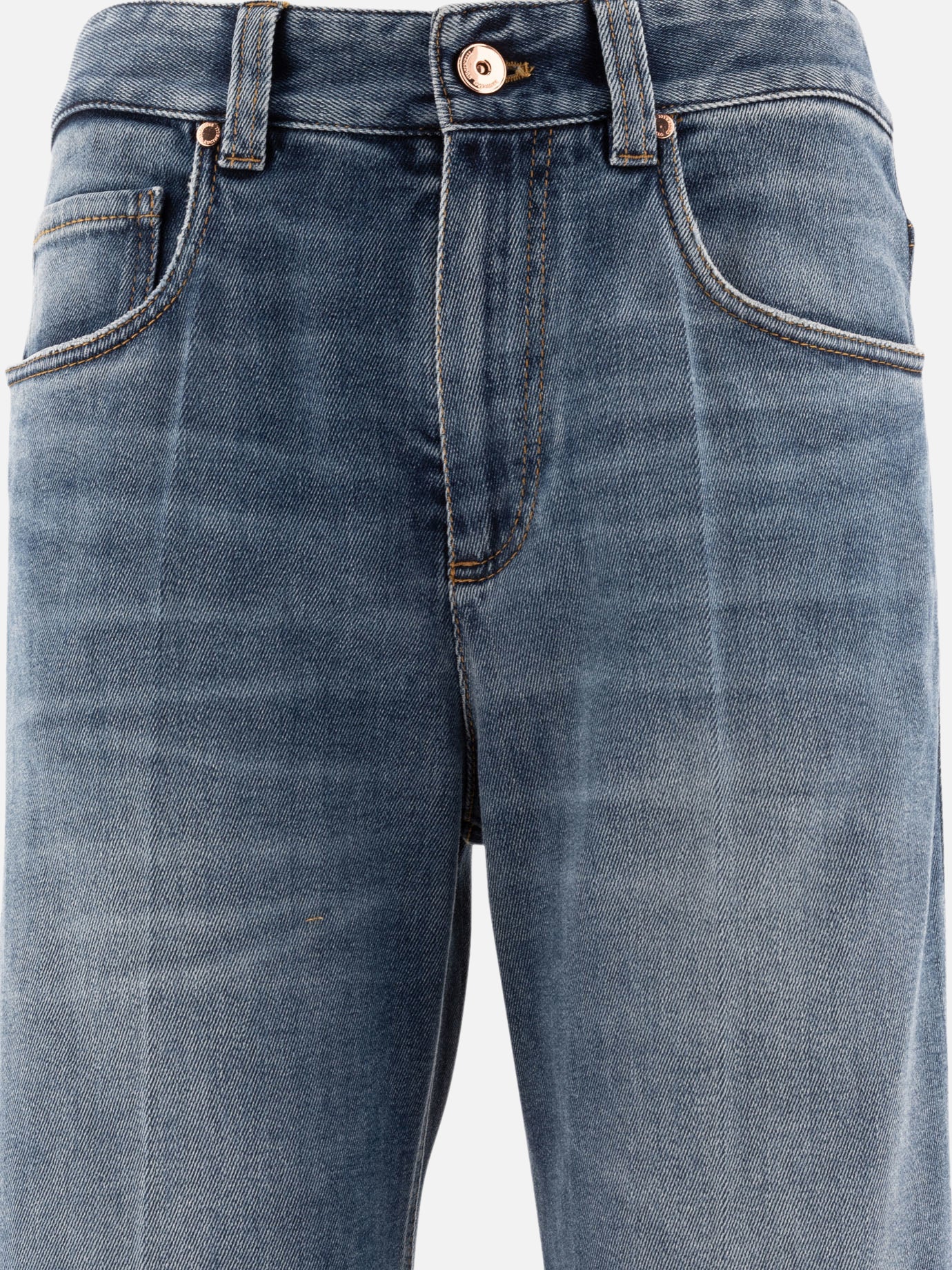 Brunello Cucinelli Jeans with Shiny Tab Blue