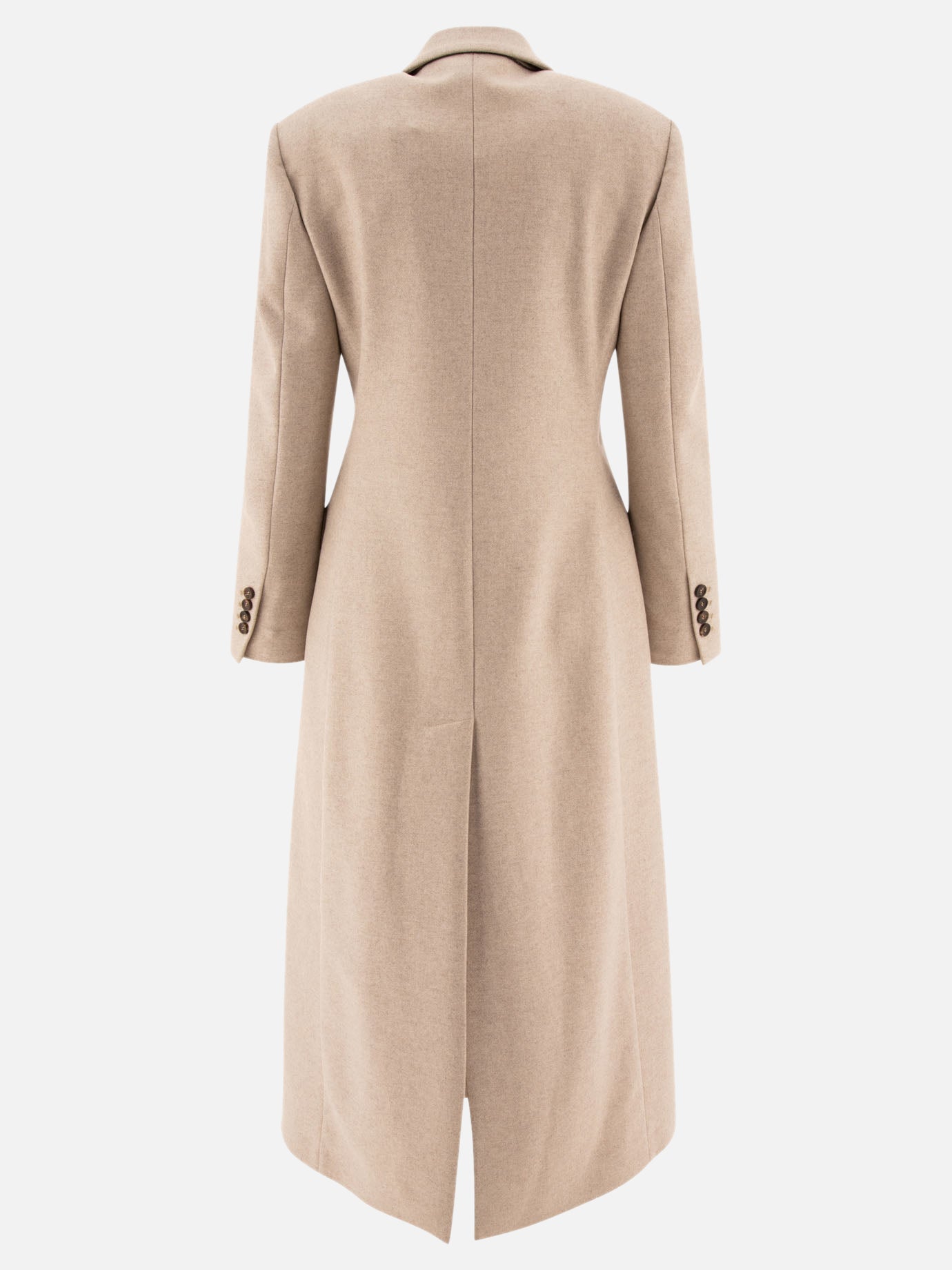 Long coats Solid colour  Beige - Brunello Cucinelli Women | PDP | VIETTI Online Store | thumbnail_2