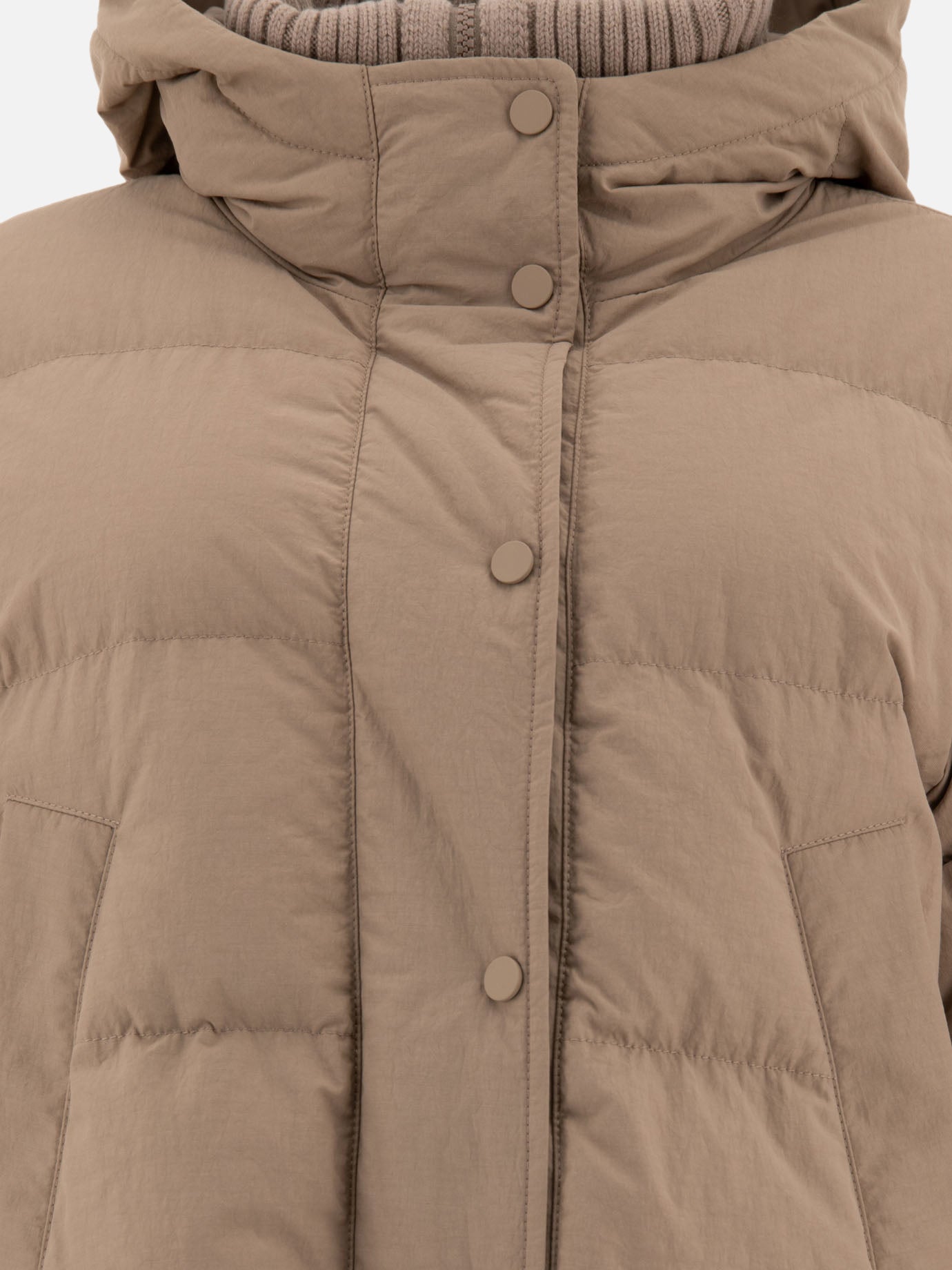 Down jackets Solid colour  Beige - Brunello Cucinelli Women | PDP | VIETTI Online Store | Zoom-Modal_3
